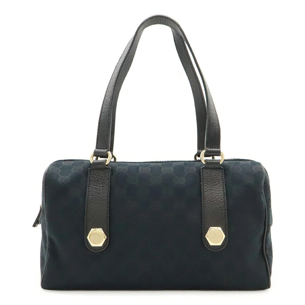 Gucci GG Canvas Shoulder Bag Boston Shoulder Bag Hobo Leather Black